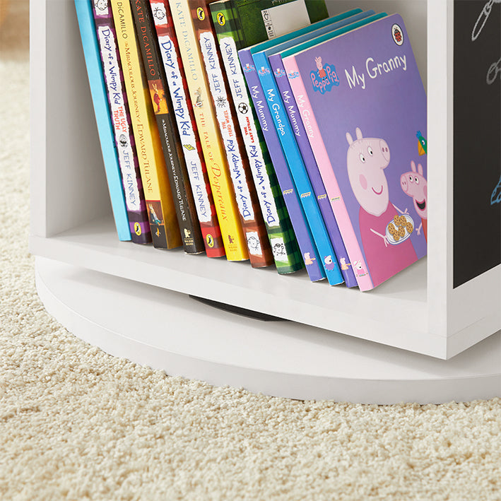 Draaibare kinderkast - Opbergorganisator - Boekenplank - PB(E1) Materiaal - Ruimtebesparend ontwerp - 360° rotatie - 48 cm x 105 cm x 48 cm