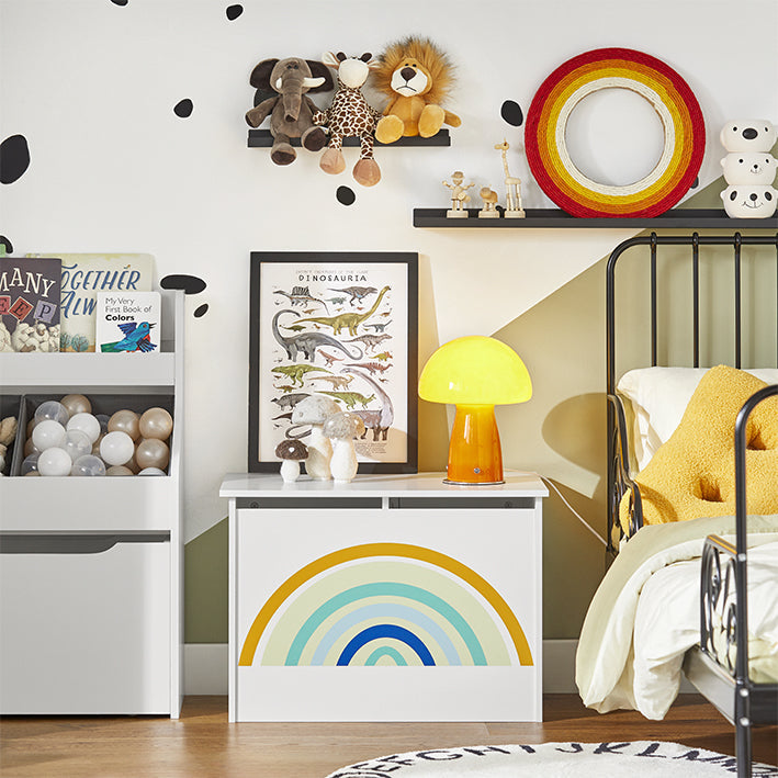 Speelgoedkist - Speelgoedkist - Opbergdoos voor kinderen - Stevige MDF-constructie - Kindvriendelijke hoogte - Grote vakken - 62 cm x 44 cm x 40 cm