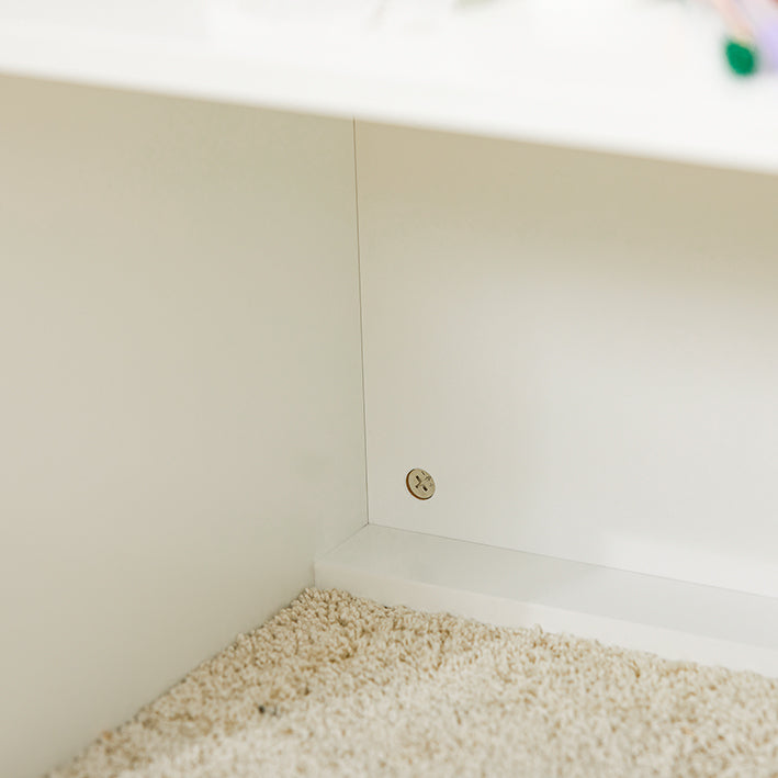 Speelgoedkist met Wielen - Speelgoedkist met Deksel - Opbergdoos voor Kinderen - Verplaatsbaar en Stevig - Oranje Wit - 40cm x 35cm x 40cm