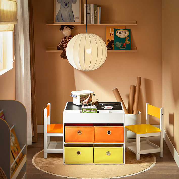 kindertafel- en stoelenset - kinderbureau - speelkamermeubilair - tafel met twee oppervlakken - tafel 60x50x60cm, stoel 30x50x32cm