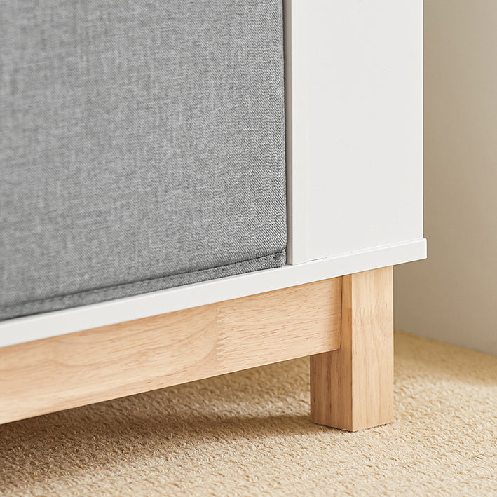 Kinderspeelgoedopbergplank - Kinderboekenkast - Speelgoedorganizer - MDF en rubberhout - 100 cm x 80 cm x 35 cm