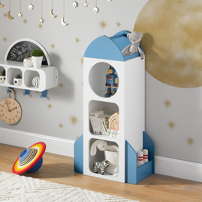 Kinderopbergrek - Boekenplank - Speelgoedorganizer - Veilige afgeronde hoeken - Wandanker Kantelbescherming - Ruim ontwerp - 61 cm x 120 cm x 32 cm