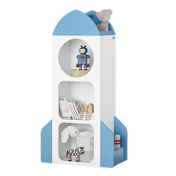 Kinderopbergrek - Boekenplank - Speelgoedorganizer - Veilige afgeronde hoeken - Wandanker Kantelbescherming - Ruim ontwerp - 61 cm x 120 cm x 32 cm