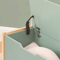 Kinderopbergbank - Speelgoedkist - Speelkamerorganisator - 87kg Laadvermogen - MDF & Rubberhout - 64x55x30cm, Zithoogte 33cm