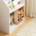 Kinderopbergrek met schuifdeur - Boekenplank - Speelgoedorganizer - MDF en Bamboe - Veilig en Stabiel met Kantelbeveiliging - Eenvoudige montage - 63cm x 80cm x 35cm