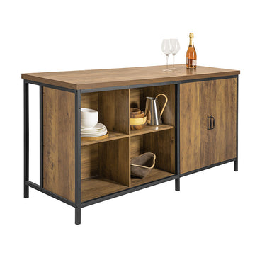 Dressoir Buffet - Keukeneiland - Keukenkast - Veelzijdige opbergruimte - Verstelbare plank - Ruim ontwerp - MDF en metalen frame - 170 cm x 89 cm x 60 cm