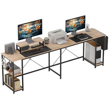 Omkeerbaar hoekbureau - Industrieel, verstelbaar | Kleur: Bruin | Afmetingen: 168x120x90 cm