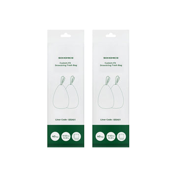 2-Pack Trekkoord Afvalzakken - Polyethyleen - 42x60 cm - 15-20 L