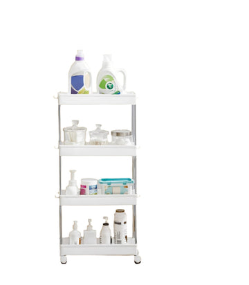 4-laags keukenroltafel - opbergrek - compact & duurzaam - 40 x 13.5 x 86 cm