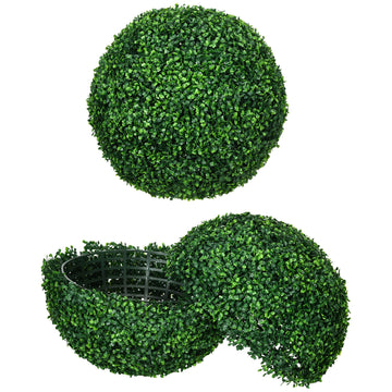 Set van 2 kunstmatige buxusbollen - Kunstplanten | Kleur: Groen