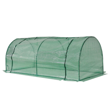 Kweekkas met deur - Koude kas en plantenkas | Kleur: Groen | Afmetingen: 100x200x80 cm