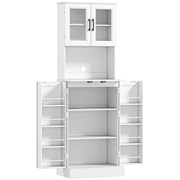 Keukenkast met werkblad en verstelbare plank | Kleur: Wit | Afmetingen: 60x39.5x180 cm