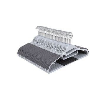 20x donkergrijze ABS-kledinghangers - ruimtebesparend, 5 kg, 41,5 x 22,5 x 0,5 cm
