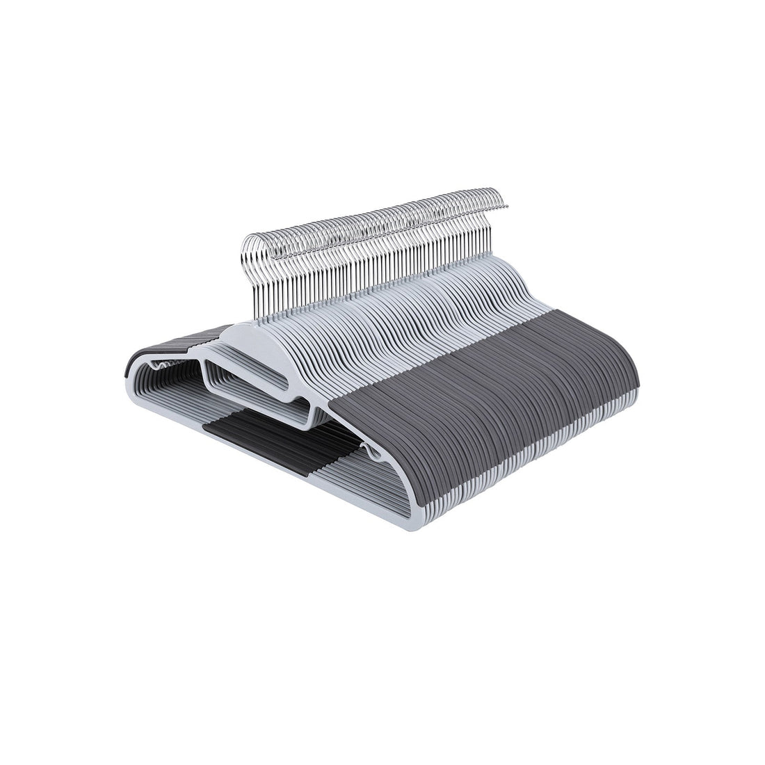 20x donkergrijze ABS-kledinghangers - ruimtebesparend, 5 kg, 41,5 x 22,5 x 0,5 cm