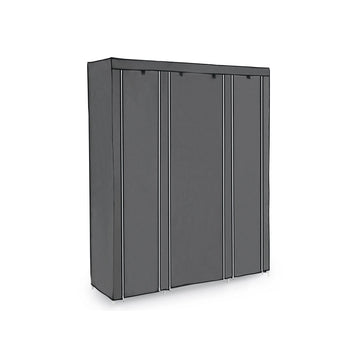 Grijze stoffen vouwkast - opbergkast - draagbare kledingkast - 150 x 175 x 45 cm