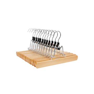 12-pack broekhangers - kledinghangers - ABS kunststof - 25x17x2,2 cm
