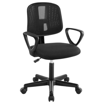 Kinderbureaustoel met armleuningen, ergonomische draaistoel van netstof | 57x50x81-93 cm