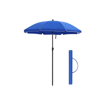 Opvouwbare parasol voor strand, balkon en tuin - blauw