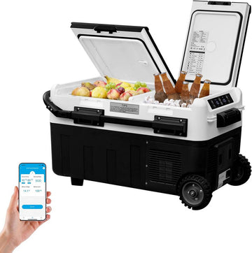 Compressorkoelbox met app-bediening 30 L | Zwart Wit