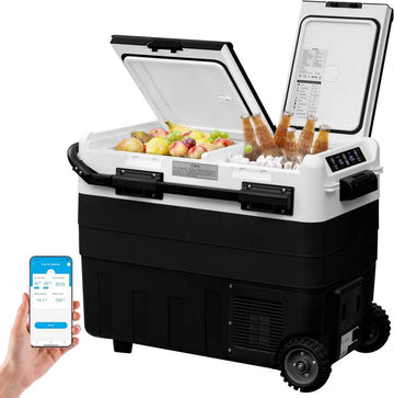 Compressor koelbox met app-bediening 50 liter | Zwart Wit