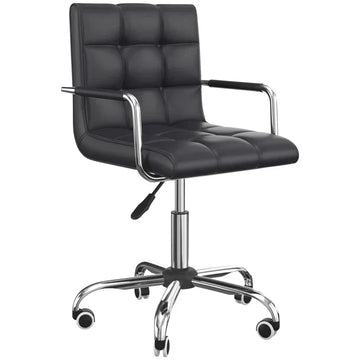 Ergonomische bureaustoel - PU-leren kantoorstoel | Afmetingen: 52,5x54x84-99 cm