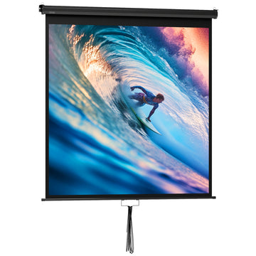 Beamerdoek 85 inch 1:1 4K projectiescherm | Kleur: Zwart | Afmetingen: 8x162,5x162 cm