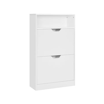 Schoenenkast met 2 kleppen - schoenenopberger - ruimtebesparend - 60 x 24 x 102 cm