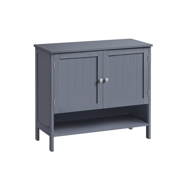 Schoenenkast - opberger - landelijke stijl - grijs - 35 x 80 x 70 cm