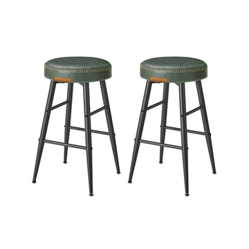 Set van 2 barstoelen eenvoudige montage | Waldgroen | 49,5x49,5x63 cm
