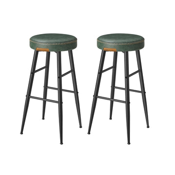 Set van 2 barkrukken eenvoudig te monteren | Bosgroen | 51,6x51,6x76,2 cm
