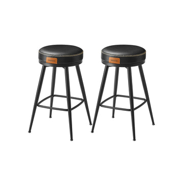 Set van 2 barkrukken 65 cm hoog | Tintenzwart | 54x54x65 cm