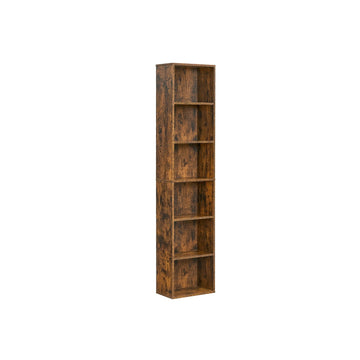 Boekenkast van spaanplaat - vintage bruin - 24 x 40 x 178,5 cm