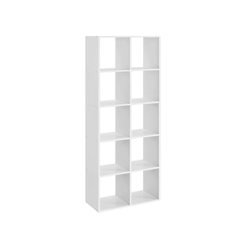 Boekenkast met 10 vakken – opbergrek – 30 x 65,5 x 161,5 cm