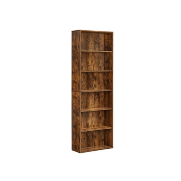 Boekenkast - Opbergrek - Bruin - 6 niveaus - 24x60x178,5 cm