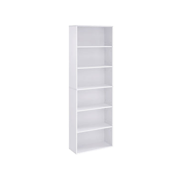 Boekenkast opbergrek spaanplaat wit 24 x 60 x 178,5 cm – stevig