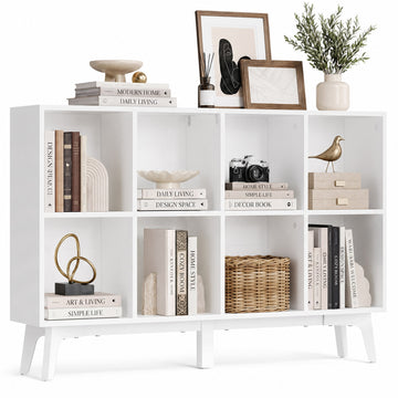 Boekenkast 8 vakken | Wolkenwit | 119,6x24x77 cm
