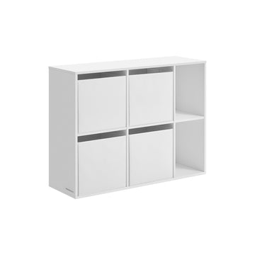 Boekenkast met 6 vakken - ruimtebesparend - 27 x 83 x 61,6 cm - wit