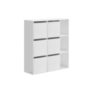 Boekenkast - Opbergkast - 9 vakken - Wit - 27 x 83 x 91,8 cm