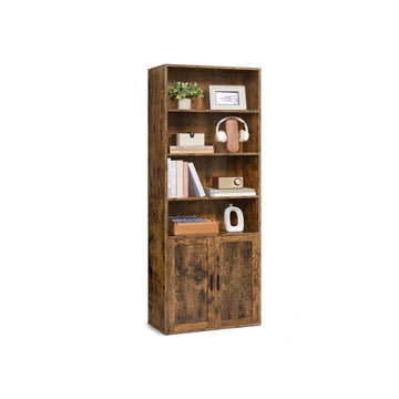 Houten boekenkast van spaanplaat - bruin - 60 kg - 24 x 60 x 175 cm