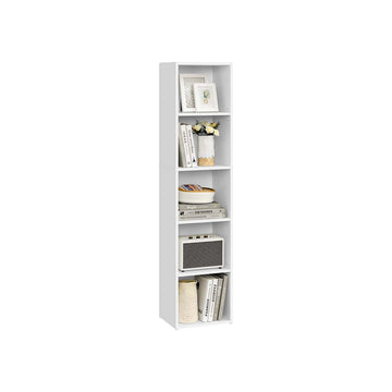 Witte boekenkast - houten opbergrek - MDF - 24 x 30,2 x 134,2 cm