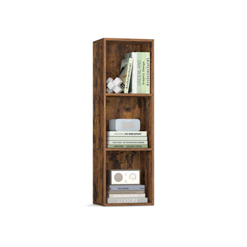3-laags open boekenkast - opbergplank - bruin - 30 kg - 24 x 30 x 94,8 cm