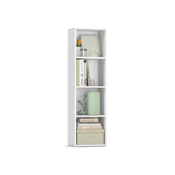 4-laags open boekenkast wit - 24 x 30 x 106 cm