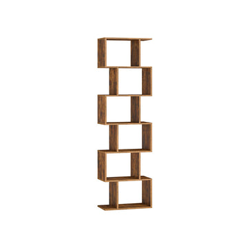 Bruine houten boekenkast - opbergrek - duurzaam - 24 x 40 x 191 cm