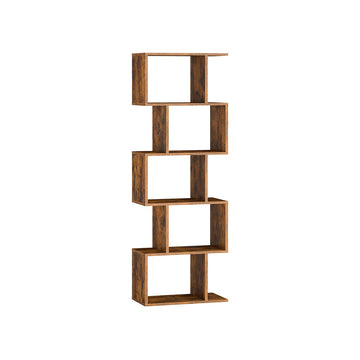 Houten boekenkast - Opbergrek - Vintage bruin - 24 x 40 x 159 cm