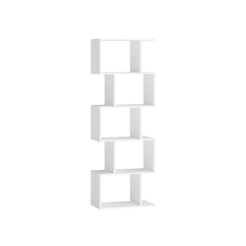 Witte houten boekenkast - opbergrek - 24 x 40 x 159 cm