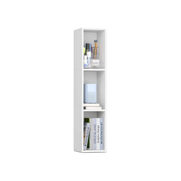 3-laags open boekenkast wit MDF 24 x 20 x 94,8 cm