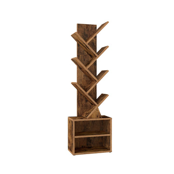 Boomvormig boekenrek | Vintagebruin | 38x20,3x123,2 cm