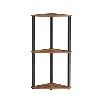 Hoekrek met 5 niveaus | Vintagebruin | 27x38,3x70,6 cm
