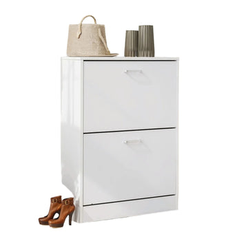 Schoenenkast - kiepkast met 2 kleppen - verstelbare vakken - 60 x 83,5 x 24 cm