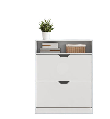 Schoenenkast met 2 kleppen, ruimtebesparend, 24 x 80 x 102 cm